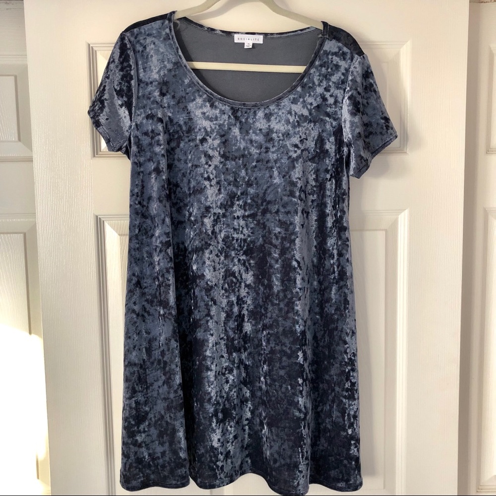 Velvet T-shirt Dress
